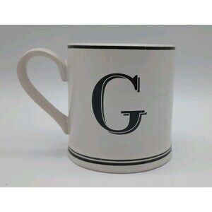 Sur LA table Mini Mug G Monogram 6oz White Black